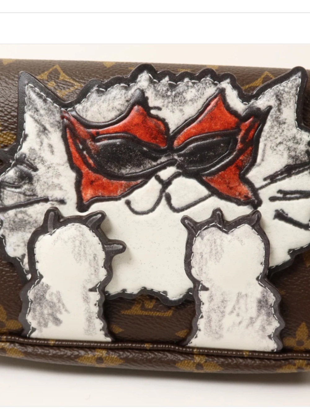 Louis. Vuitton. Grace Coddington. Wallet in a Chain Playful Cat Bag - Picture 9 of 9